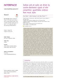 Peter klimek is associate professor at the medical university of vienna and faculty member of the complexity science hub vienna. Pdf Fashion And Art Cycles Are Driven By Counter Dominance Signals Of Elite Competition Quantitative Evidence From Music Styles