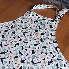 Chef Apron For Chinese New Year Mah Jongg Tiles On Red 22 50 Via Etsy Chef Apron Etsy Apron