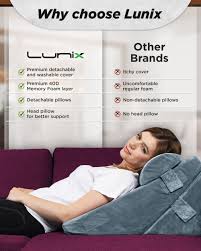 Check spelling or type a new query. Lunix Lx6 3pcs Orthopedic Bed Wedge Pillow System Navy Lunixinc