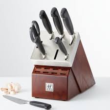 Knife block set on qvc. Zwilling J A Henckels Four Star 8 Piece Self Sharpening Block Set Reviews Crate And Barrel