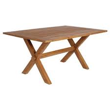 Sebastian Rustic Lodge Brown Teak Outdoor Dining Table 63 Inches Outdoor Dining Table Teak Outdoor Dining Table