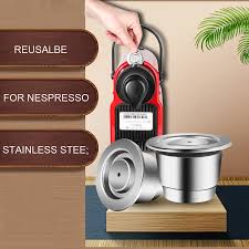 When you purchase a capsule machine you're essentially buying into a particular brand of coffee too. Icafilasreusable Coffee Capsule For Nespresso Machine Refilable Maker Filter For Cafeteira Nespresso Inissia Stainless Steel Beachlifedirect Com