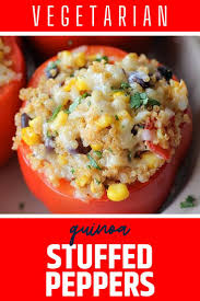 Quinoa Stuffed Peppers Recipe Gluten Free Vegetarian Wendy Polisi Recipe In 2020 Quinoa Recipes Easy Vegetarian Recipes Easy Dinner Quinoa Recipes Dinner