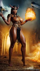 Porn image of partially nude angel natural tits catacombs perfect boobs  tattoos woman created by AI