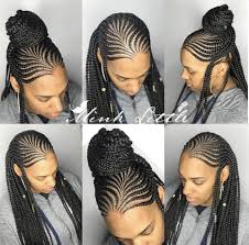 Cornrows can be done on a variety of hair textures and they can be dressed up or down for both chic and casual hairstyles. Braided Updo For Black Women Cornrow 50 Braided Updo For Black Women Cornrows Hair Styles Natural Hair Styles Braids Hairstyles Pictures