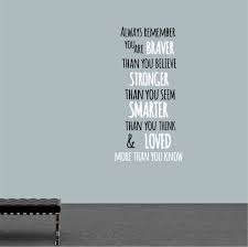 Silly old bear, i won't ever forget about you, said christopher robin. Always Remember You Are Braver Than You Believe Quotes Decal Baby Boy Nursery Room Decor Wall Art Sticker Diy Vinyl W 14 Wall Art Stickers Baby Boy Nurserydecoration Wall Aliexpress