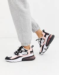 Nike Pink And Black Air Max 270 React Sneakers White Modesens In 2020 Cute Nike Shoes Nike Air Max Nike Shoes Outfits