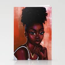 Cocoanut Oil X Hot Cheetos Stationery Cards By 4everestherr Set Of 3 Folded Cards 5 X 7 In 2020 Black Love Art Black Girl Art Drawings Of Black Girls