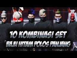 Kaos polos raglan kaos bagus baju keren polos warna putih lengan hitam cotton combed 20s di lapak sellerman bukalapak. 10 Kombinasi Set Baju Hitam Polos Garena Free Fire Youtube