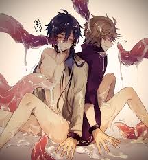 kirisame (fukahire oukoku), tartaglia (genshin impact), zhongli (genshin  impact), genshin impact, bad id, bad poipiku id, 2boys, couple, long hair,  multiple boys, short hair, tentacles, yaoi - Image View - | Gelbooru -