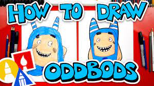 The series centers on seven characters—bubbles, pogo, newt, jeff, slick, fuse and zee—wearing furry suits of different colors. How To Draw Oddbods Pogo The Blue One Art For Kids Hub