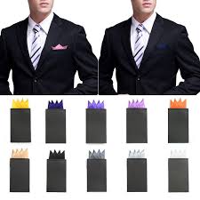 There are many different ways to fold a handkerchief, depending on formality of the style you want. Men Folded Suit Handkerchief Hankies Handkerchief Prefold Pocket Square Solid Color Elegant Buy From 1 On Joom E Commerce Platform
