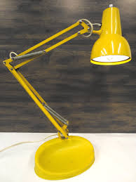 Vintage Mid Century Luxo Lil Norway Drafting Desk Lamp 23 Articulated Swing Arm Yellow Original Luxo Tag Vintage Mid Century Desk Desk Lamp Mid Century
