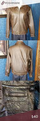 Mens L Leather Jacket Coat Roundtree Yorke Leather Jacket Jackets Leather