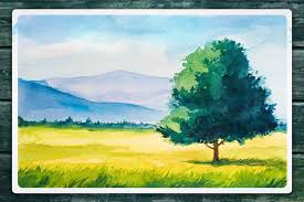 Watercolor Landscape Set 3 Watercolor Art Landscape Watercolor Landscape Paintings Watercolor Art