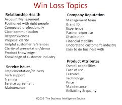 win loss analysis how to capture and keep the business you