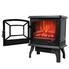 As for prices, they range from $400 to $1,500 depending on size, style, features, and heater capacity. Ktaxon 17 Small Electric Fireplace Indoor Free Standing Heater Fire Flame Stove Adjustable Csa Listed Walmart Com Walmart Com