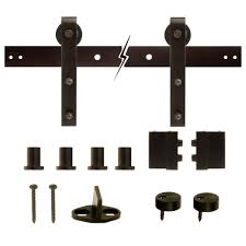 Everbilt Dark Oil Rubbed Bronze Decorative Sliding Door Hardware 14445 The Home Depot Barn Door Sliding Barn Door Hardware Barn Doors Sliding