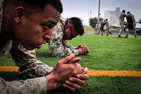 U.S. Marine Corps Lance Cpl. Christopher Dere, foreground,