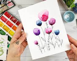 See more ideas about watercolor, easy watercolor, watercolor art. Easy Watercolor Flowers Step By Step Tutorial Dawn Nicole