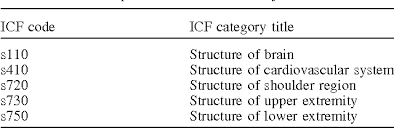 icf core sets for stroke semantic scholar