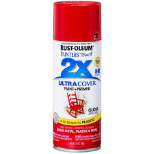 Rustoleum makes a very durable spray paint that comes in a can and that can be sprayed onto a. Rust Oleum 12oz 2x Painter S Touch Ultra Cover Gloss Spray Paint Red Target