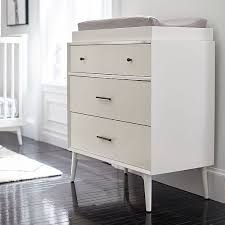 5 drawer dresser changing table. Mid Century 3 Drawer Changing Table White