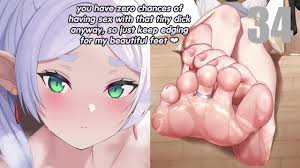 Frieren turns you into her pussyfree cuck(femdom, feet, NTR, small dick  humiliation))