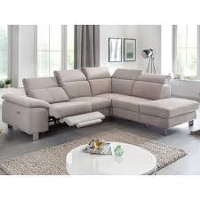 Ecksofa Beige Microfaser Elektrischer Relaxfunktion Ecksofa Sofa Haus Deko