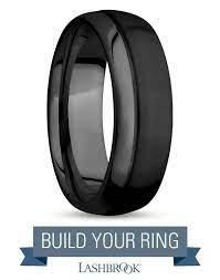 Black Zirconium Mens Wedding Ring Featuring 1 5mm Off Center Groove And 2 Finishes Sku Z7d1 5oc Bead Polish Build Yo Rings For Men Rings Men S Wedding Ring
