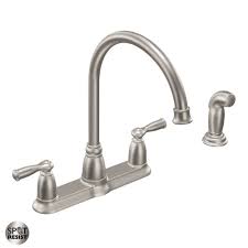 High arc kitchen faucets are at the top of the popularity list, and for good reasons. Moen Ca87000srs Spot Resist Stainless Banbury High Arc Kitchen Faucet With Side Spray Faucetdirect Com