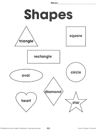 Basic Shapes Worksheets Hexagon Worksheet For Kindergarten