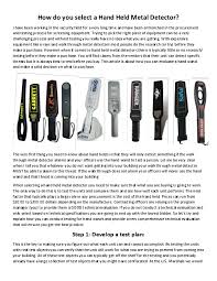 Handheld metal detector portable security scanner finder wand scan tool. Pdf Testing And Selecting A Security Hand Held Metal Detector John Howell Academia Edu