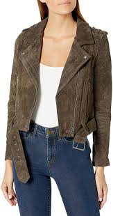 Neutral faux suede belted shacket. Blanknyc Womens Luxury Clothing Cropped Suede Leather Motorcycle Jacket At Amazon Women S Coats Shop