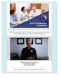 FGFOA President Frank DiPaolo Announces the Evolution of CGFO Program to  Online Testing Platform!