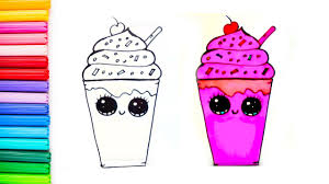 How to draw a milkshake. How To Draw Simple Kawaii Milkshake Step By Step Youtube