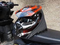 Red Skull Black Predator Helmet Motorcycle Dot Approved Free Shipping Predator Helmet Helmet Red Skull