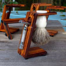 Wood Shaving Stand For Safety Razors Burmese Rosewood 40 Frisuren Rasieren Herrenfrisuren