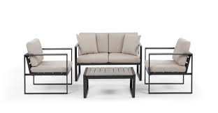 Catania Garden Lounge Set Polywood Grau Und Beige Mobeldesign Gartenmobel Sets