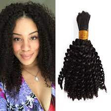The beauty of synthetic braiding hair is that it offers unrivaled texture and shine just like real, human hair but comes at a fraction of the cost of other natural human hair braids. Kinky Curly Bulk Human Hair For Braiding Natural Color Malaysian Human Hair No Weft 10 26 Inch Fdshine From Fdshinehairproducts 26 15 Dhgate Com