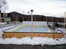 When creating your backyard ice rink, think big. Backyard Hockey Rink Boards Backyard Ideas