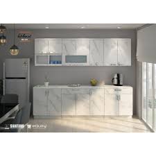 Mengusung warna abu metalik akan membuat tampilan dapur anda semakin memesona dengan model kitchen set yang satu ini. Siantano Lemari Dapur Kitchen Set Marble Shopee Indonesia