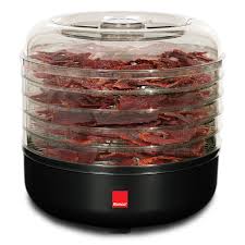 Ground beef jerky is made by combining dry spices and seasoning mix with liquid and hamburger meat to create a seasoned mixture. Ronco Beef Jerky Machine 5 Tray Dehydrator With 5 Piece Kit Food Preserver Quiet Operation Great For Turkey Chicken Fish Fruits Vegetables And More Reviews Wayfair