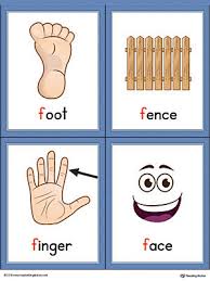 Because of this, i decided to make the ultimate alphabet flashcards set! Letter F Words And Pictures Printable Cards Foot Fence Finger Face Color Myteachingstation Com