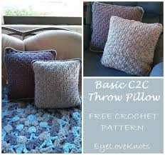 See more ideas about cross stitch patterns, stitch patterns, cross stitch. Basic C2c Throw Pillow Free Crochet Pattern Eyeloveknots