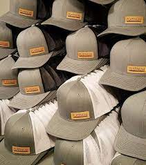 Custom Authentic Leather Patch Hats Platinum Performance Buellton California Authentic Leather Leather Patches Platinum Performance