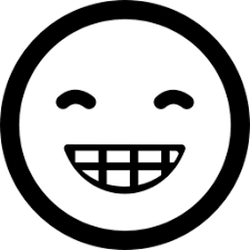 The isolated vector gradient yellow smiley face with white teeth flat icon. Smiley Smiling Smile Emoticon Face Happy Interface Emoticons Square Icon