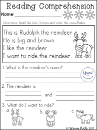 Kindergarten Reading Comprehension Passages Winter Reading Comprehension Kindergarten Reading Comprehension Reading Comprehension Passages