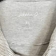 Johnnie-O Lyndon Striped Jersey Polo Grey Stripe Performance Polo NCAA Logo  New Polos