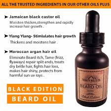 Premium Beard And Mustache Oil Black Edition Coconut Oil Hemp Seed Oil Jojoba Oil Vit Vitamins For Beard Growth Castor Oil For Hair Growth Beard Growth Oil